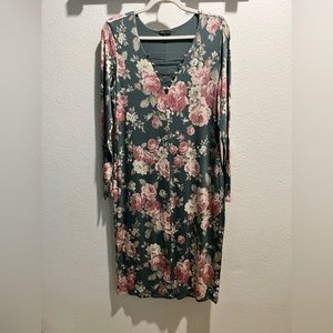Bold Elements floral dress (JcPenney, size L)